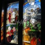The "Creation of the World" window in the parish house of Nissi