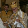 July, 2012. Metropolitan of Tallinn and all Estonia Stephanos in Maarja Magdaleena Church in Haapsalu blesses the artist and her creations. Photo: L. Kokk