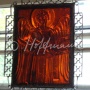 Archangel Michael. Mid-relief in glass. Metal frame: Igor Kholin. Photo: Eleanor Sutter